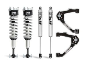Chevrolet Silverado 1500 Suspension Lift Kit - Front + Rear - Cognito - Cognito 3-inch Performance Leveling Kit w/ Fox 2.0 IFP - Semi-gloss Black - `07-`20
