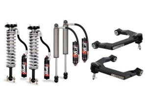 GMC Sierra 1500 Suspension Lift Kit - Front + Rear - Cognito - Elite Ball Joint Leveling Kit w/ Fox 2.5 Elite Perf Series - semi-gloss black - `19-`24 GMC Sierra 1500 Suspension Lift Kit - Front + Rear - Cognito - Elite Ball Joint Leveling Kit w/ Fox 2.5 Elite Perf Series - semi-gloss black - `19-`24