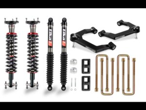 GMC Sierra 1500 Suspension Lift Kit - Front + Rear - Cognito - 3 Inch Performance Leveling Lift + Elka 2.0 IFP Shocks - Black - `19-`24