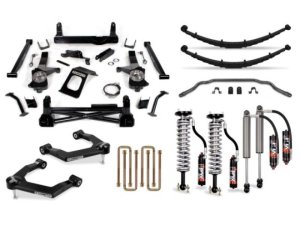 GMC Sierra 1500 Suspension Lift Kit - Cognito - 8-inch Elite with Fox 2.5 Elite Performance Series - semi-gloss black - `19-`24