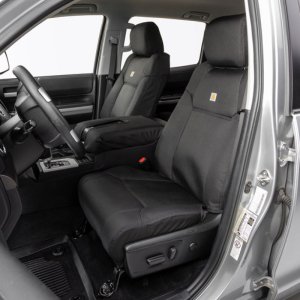 Chevrolet Silverado Seat Covers - Front - Covercraft - Carhartt PrecisionFit - Black - `23-`24