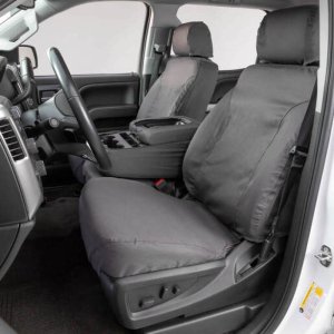 Toyota Tundra Seat Covers - Front Row - Covercraft - Polycotton SeatSaver Custom - Grey - `14-`21