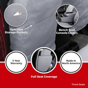 Mercedes-Benz Sprinter Seat Covers - Front - Covercraft - Polycotton SeatSaver Custom - Grey - `19-`26 Mercedes-Benz Sprinter Seat Covers - Front - Covercraft - Polycotton SeatSaver Custom - Grey - `19-`26
