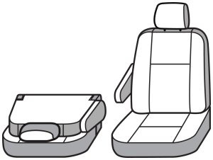 Ford Transit Seat Covers - Front Row - Covercraft - Endura Waterproof - Taupe - `14-`23