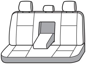Lexus ES350 Seat Covers - Second Row - Covercraft - Polycotton SeatSaver Custom - `21-`25