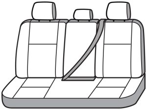 Ford Transit Seat Covers - Third Row - Covercraft - Polycotton SeatSaver - Tan - `15-`21