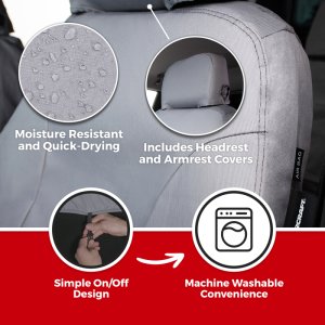 Chevrolet Colorado Seat Cover - Covercraft - SeatSaver Custom - Polycotton - Charcoal - `23-`25