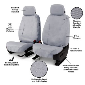Chevrolet Colorado Seat Cover - Covercraft - SeatSaver Custom - Polycotton - Charcoal - `23-`25