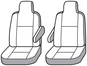 Chevrolet Express Seat Cover - Front - Covercraft - Carhartt Super Dux SeatSaver - Gravel - `16-`25
