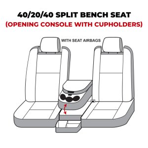 Dodge RAM 3500 Seat Cover - Front - Covercraft - Carhartt Super Dux SeatSaver - Gravel - `22-`24 Dodge RAM 3500 Seat Cover - Front - Covercraft - Carhartt Super Dux SeatSaver - Gravel - `22-`24