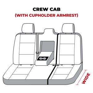 Dodge RAM 1500 Seat Cover - Second Row - Covercraft - Carhartt Super Dux SeatSaver - Gravel - `19-`25