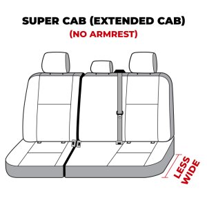 Ford F350 Seat Cover - Second Row - Covercraft - Super Dux SeatSaver - Gravel - `19-`25