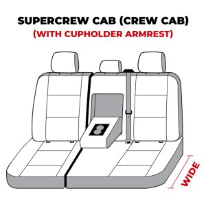Ford F350 Seat Cover - Second Row - Covercraft - Carhartt Super Dux SeatSaver - Gravel - `21-`25