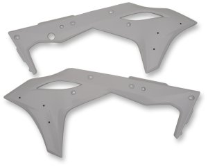 Kawasaki KX250F Radiator Shroud - Cycra - Powerflow - White - `17-`20