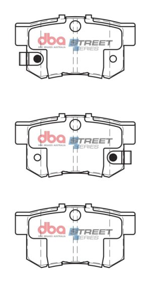 Acura CL Brake Pads - Rear - DBA - Street Series - `01-`03