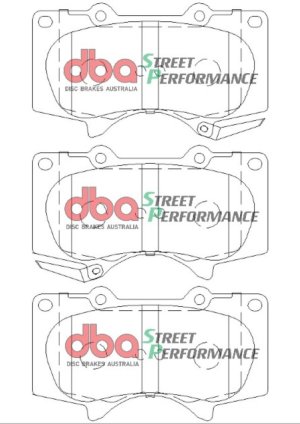 Toyota FJ Cruiser Brake Pads - Front - DBA - Street Performance - `11-`16 Toyota FJ Cruiser Brake Pads - Front - DBA - Street Performance - `11-`16