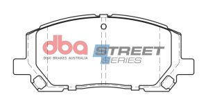 Toyota Highlander Brake Pads - Front - DBA - Street Series - `01-`07 Toyota Highlander Brake Pads - Front - DBA - Street Series - `01-`07