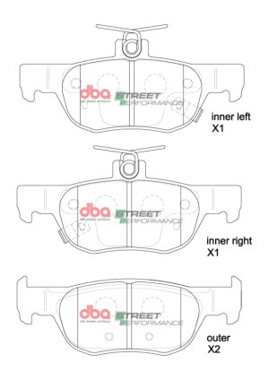 Mazda 3 Brake Pads - Rear - DBA - Street Performance - `19-`22