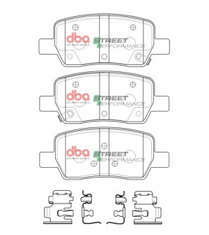 Hyundai Santa Cruz Brake Pads - Rear - DBA - Street Performance - `22-`27 Hyundai Santa Cruz Brake Pads - Rear - DBA - Street Performance - `22-`27