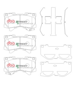 Lexus LX600 Brake Pads - Front - DBA - SP Performance - `22-`27