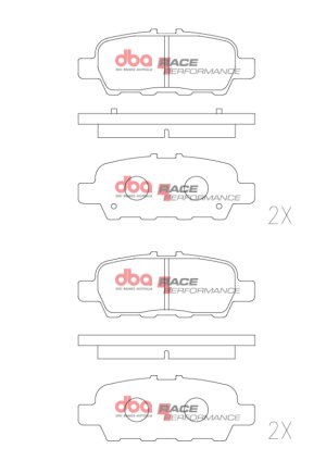 Nissan 350Z Brake Pads - Rear - DBA - RP Performance - `02-`08