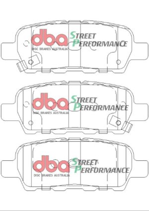 Nissan Sentra Brake Pads - Rear - DBA - SP500 - `07-`13