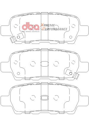Nissan Sentra Brake Pads - Rear - DBA - XP650 - `07-`13