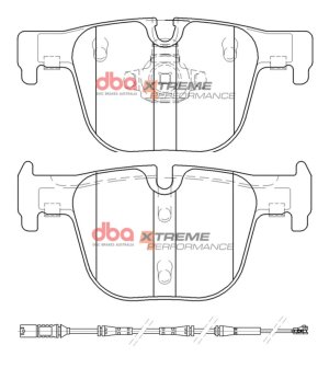 BMW 328i Brake Pads - Rear - DBA - XP Performance - `16-`18