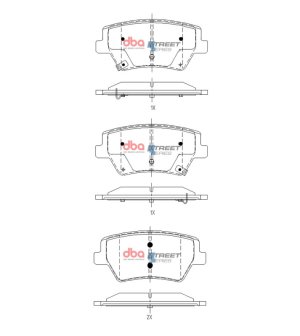 Genesis GV80 Brake Pads - Rear - DBA - Street Series - `21-`27
