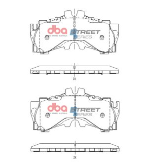 Lexus LC500 Brake Pads - Front - DBA - Street Series - `17-`27