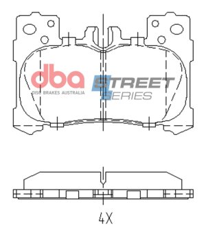 Lexus LC500 Brake Pads - Rear - DBA - Street Series - `17-`27