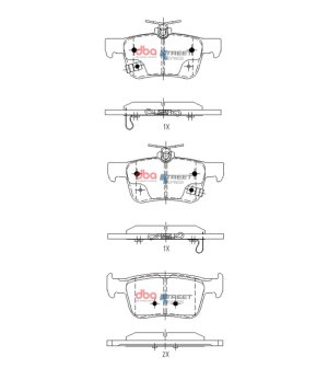 Honda Accord Brake Pads - Rear - DBA - Street Series - `19-`27