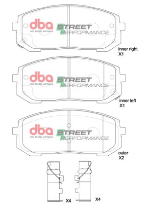 Hyundai Sonata Brake Pads - Front - DBA - Street Performance - `20-`23