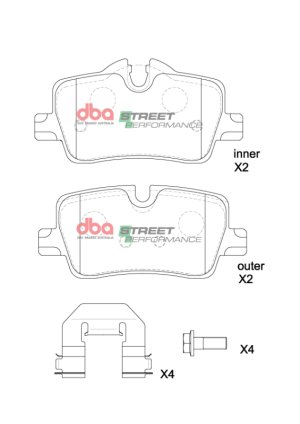 BMW 420i Brake Pads - Rear - DBA - Street Performance - `21-`27