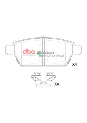 Ford Fusion Brake Pads - Rear - DBA - SP Performance - `06-`12