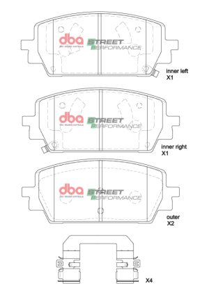 Genesis G80 Brake Pads - Front - DBA - Street Performance - `21-`27