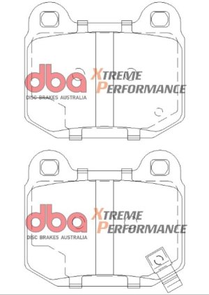 Mitsubishi Evolution Brake Pads - Rear - DBA - XP650 - `03-`06