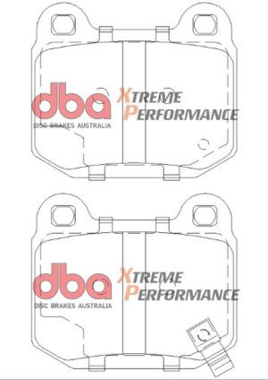 Mitsubishi Evolution Brake Pads - Rear - DBA - XP650 - `03-`06