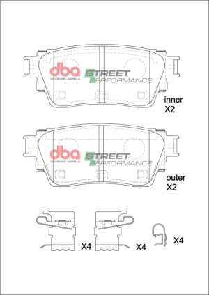 Nissan Altima Brake Pads - Rear - DBA - Street Performance - `19-`24 Nissan Altima Brake Pads - Rear - DBA - Street Performance - `19-`24