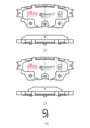 Nissan Altima Brake Pads - Front - DBA - Street Ceramic - `19-`24