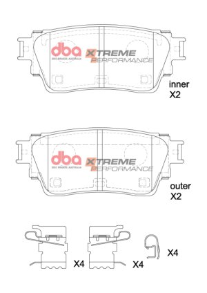 Nissan Altima Brake Pads - Rear - DBA - XP Performance - `19-`24