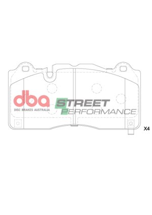 Chevrolet Camaro Brake Pads - Front - DBA - SP Performance - `16-`22 Chevrolet Camaro Brake Pads - Front - DBA - SP Performance - `16-`22