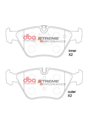 BMW 330i Brake Pads - Front - DBA - Xtreme Performance - `01-`06