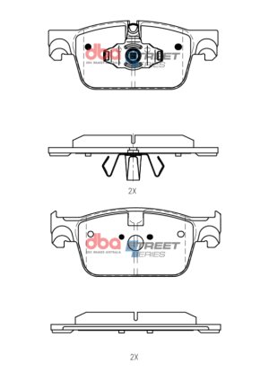 Volvo S60 Brake Pads - Front - DBA - Street Series - `19-`22