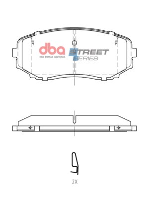 Mitsubishi Eclipse Cross Brake Pads - Front - DBA - Street Series - `18-`27