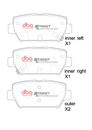 Mitsubishi Eclipse Cross Brake Pads - Rear - DBA - SP Performance - `18-`27