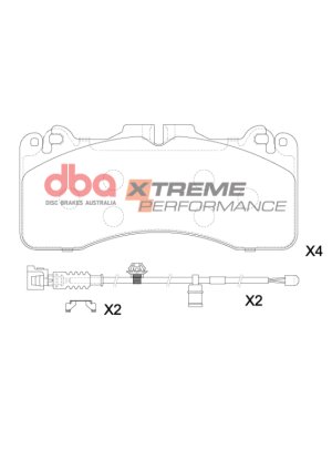 Lexus GS F Brake Pads - Front - DBA - Xtreme Performance - `16-`20 Lexus GS F Brake Pads - Front - DBA - Xtreme Performance - `16-`20