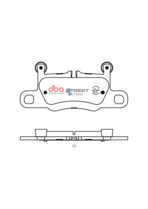 Porsche Cayenne Turbo Brake Pads - Rear - DBA - Street Series - `18-`27