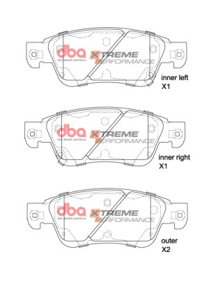 Infiniti G37 Brake Pads - Front - DBA - Xtreme Performance - `07-`09