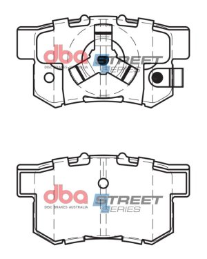 Acura RDX Brake Pads (2) - Rear - DBA - Street Series - `10-`18 Acura RDX Brake Pads (2) - Rear - DBA - Street Series - `10-`18